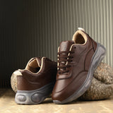 Casual Brown Lace Up Sneaker for Women with Non-Slip Sole