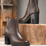 EL PASO Women Faux Leather Casual Chelsea Boots