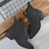 El Paso Women Faux Leather Casual Chelsea Boots