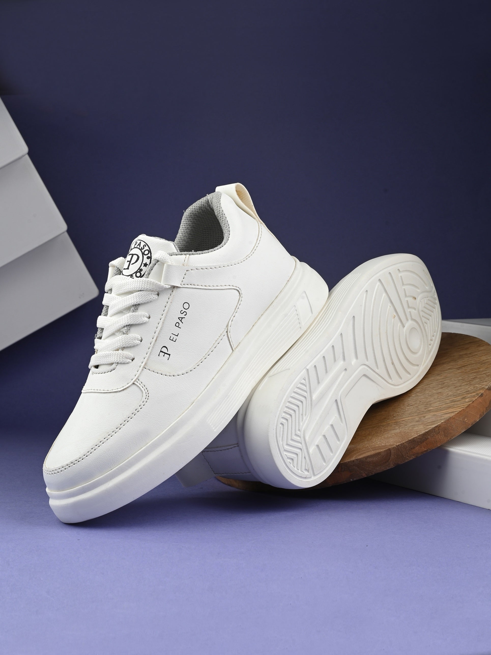 Lace-Up Platform Heel Sneakers