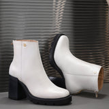 EL PASO Women Faux Leather Casual Chelsea Boots