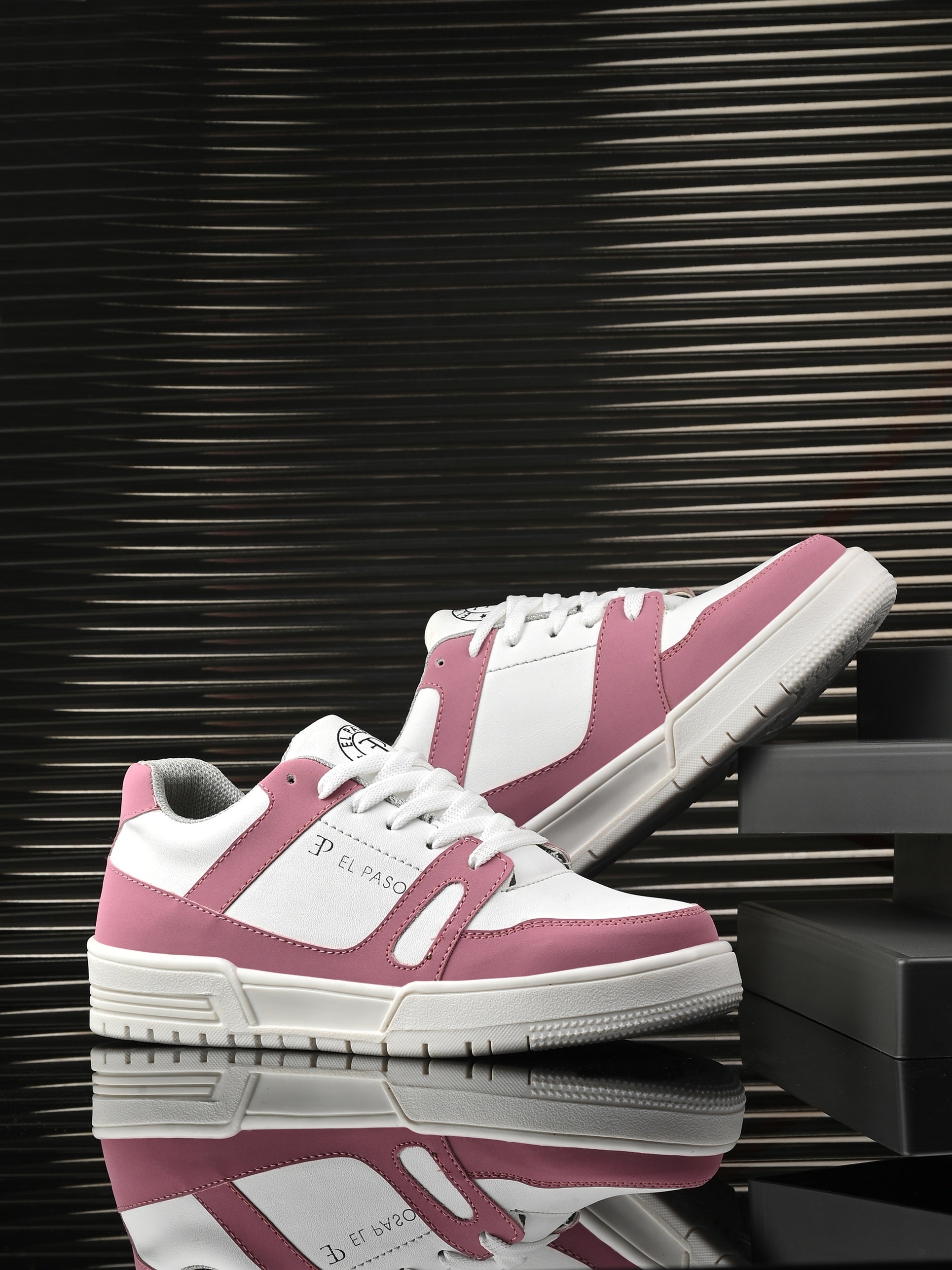 Lace-Up Platform Heel Sneakers