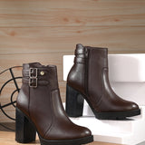 Midnight High-Heeled Ankle Boot For Women