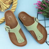 Women Synthetic Open Toe Flats