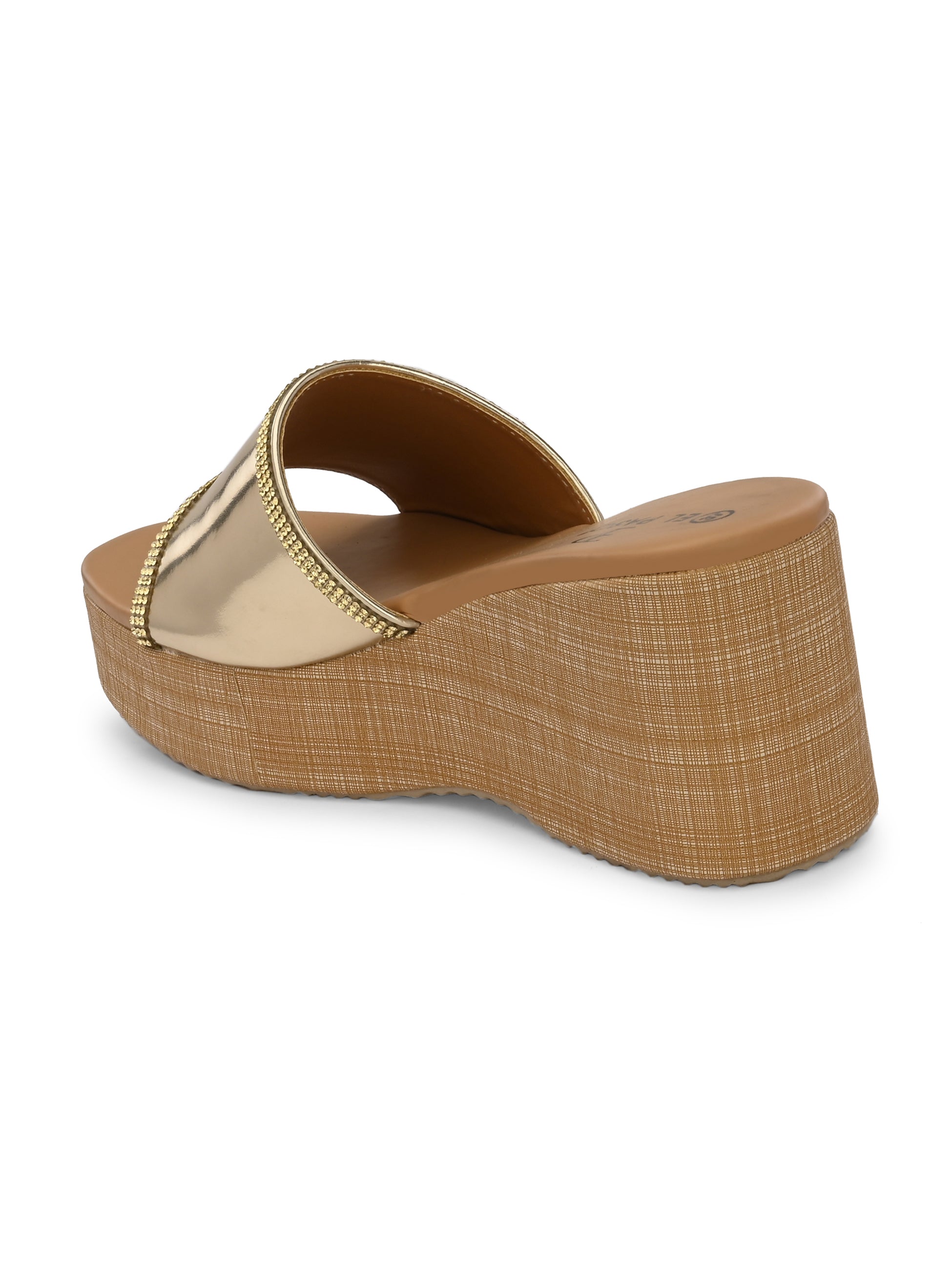 Metallic Slip-On Wedge Heels For Women