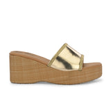 Metallic Slip-On Wedge Heels For Women