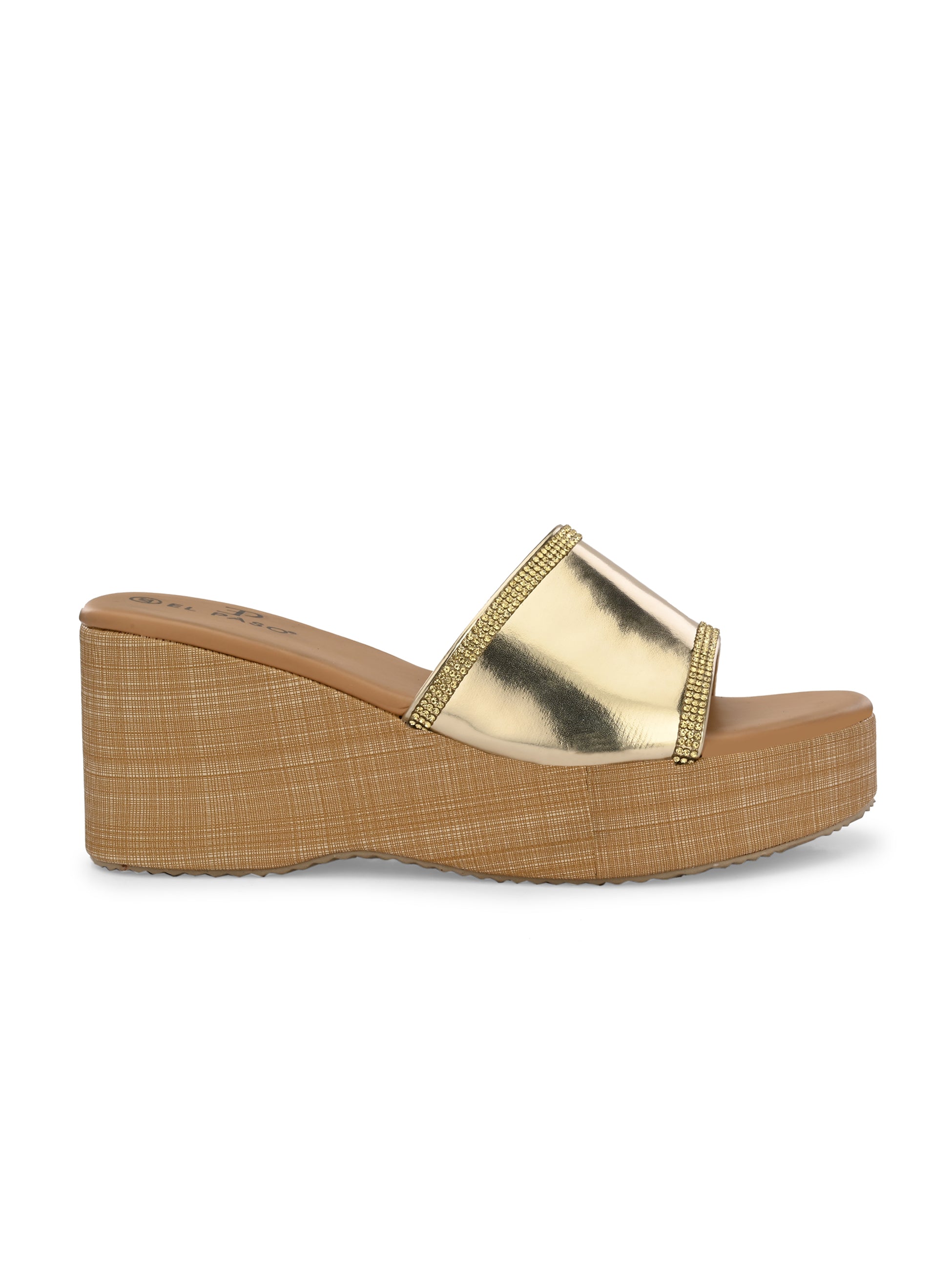 Metallic Slip-On Wedge Heels For Women