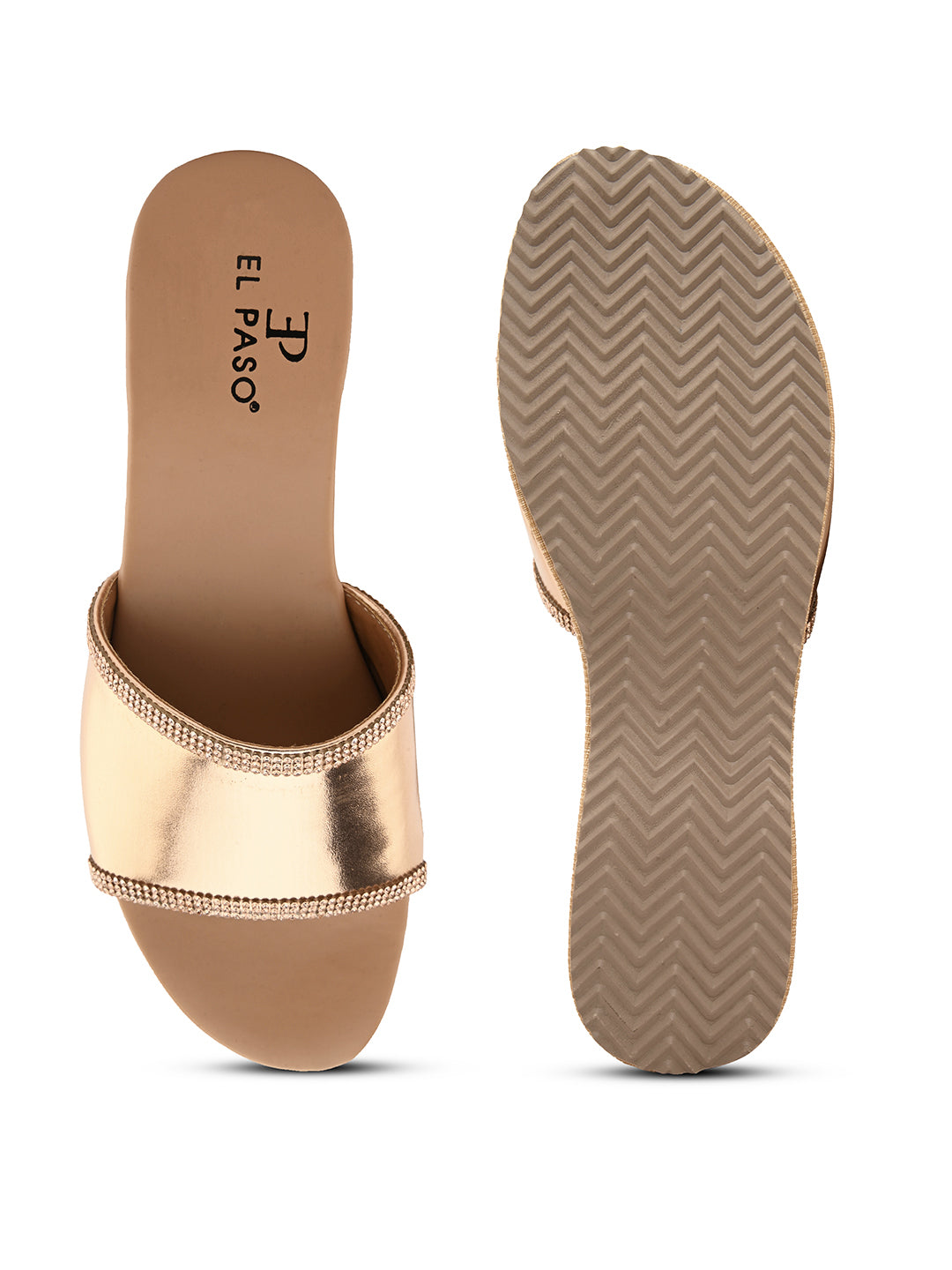 Metallic Slip-On Wedge Heels For Women