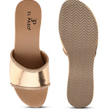 Metallic Slip-On Wedge Heels For Women