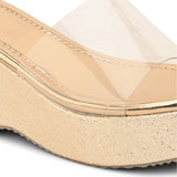 Transparent Slip-On Wedge Heels For Women