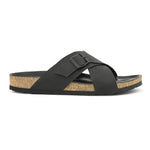 Black Men's casual criss-cross strap sandal