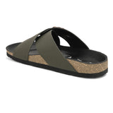 Olive Men's casual criss-cross strap sandal