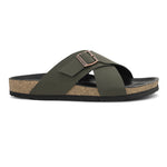 Olive Men's casual criss-cross strap sandal