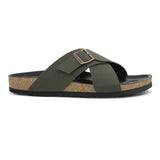 Olive Men's casual criss-cross strap sandal