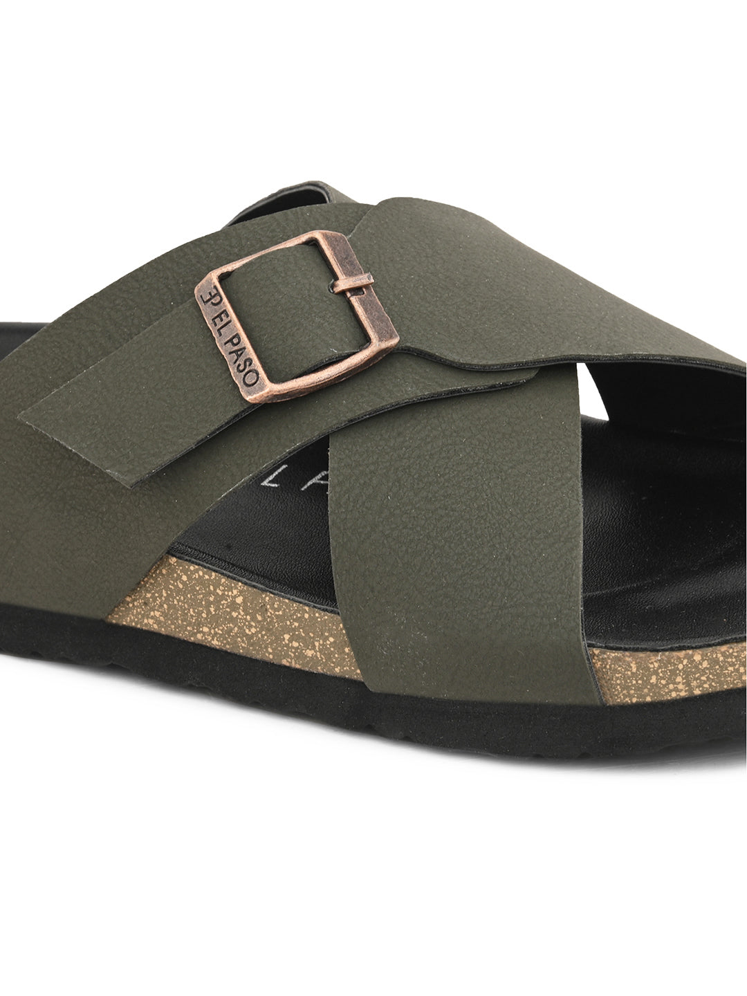 Olive Men's casual criss-cross strap sandal