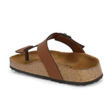Brown Women's casual flat heel slip-on sandal