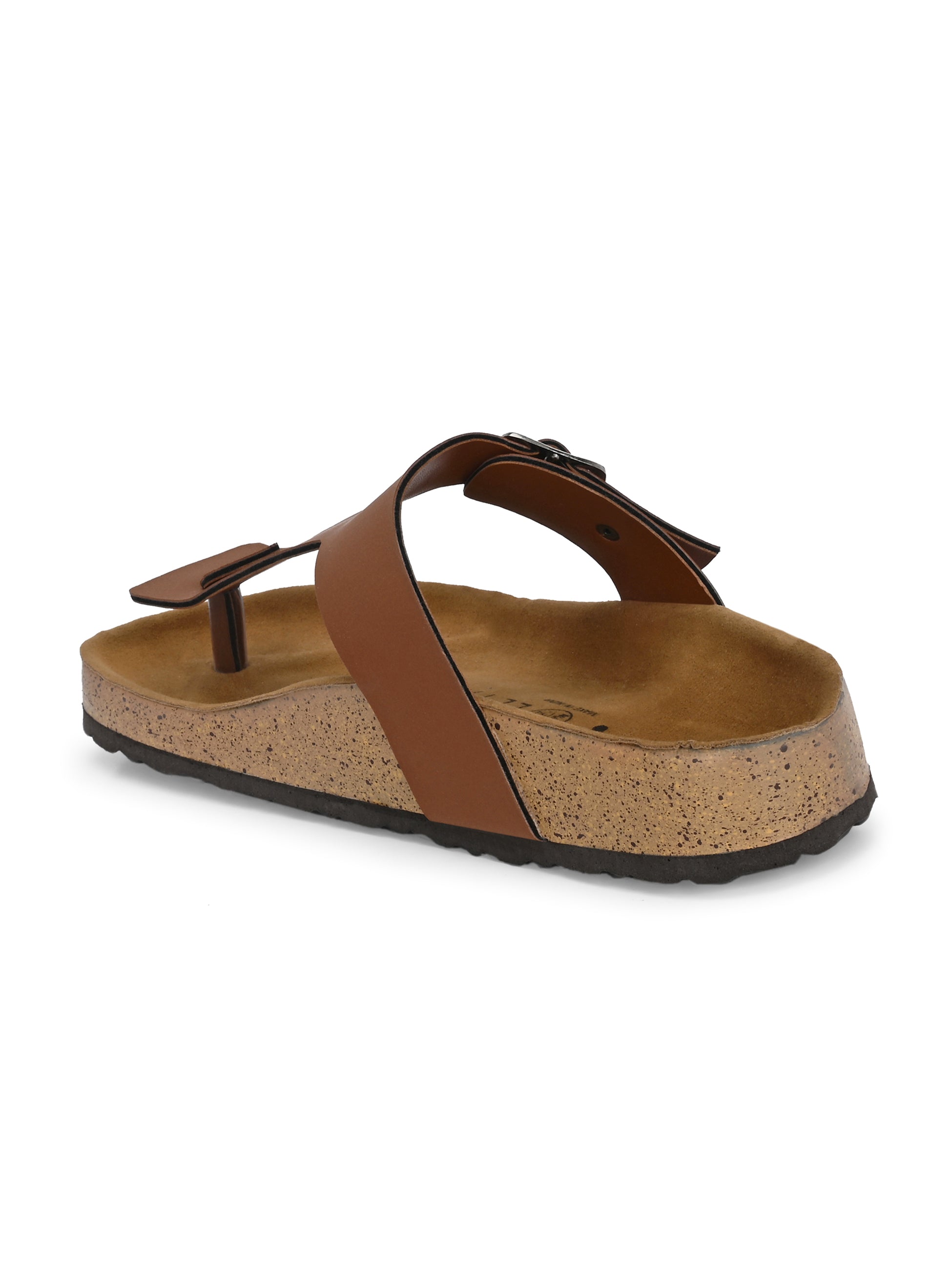 Brown Women's casual flat heel slip-on sandal