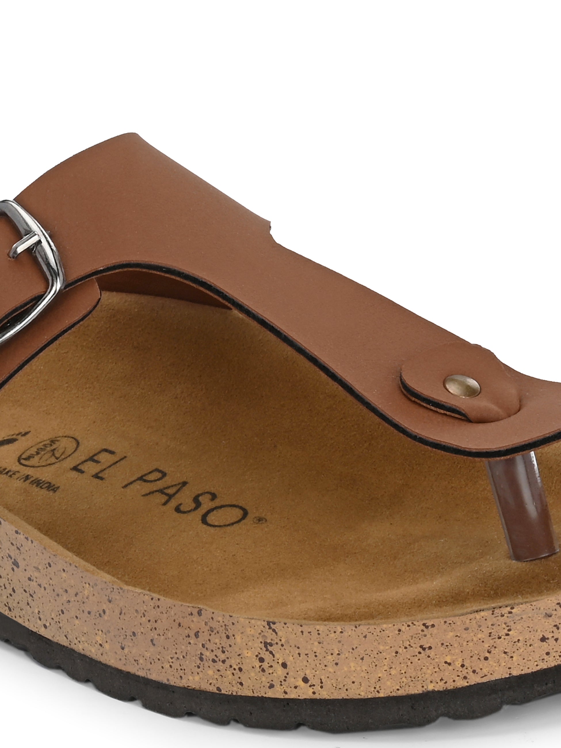Brown Women's casual flat heel slip-on sandal