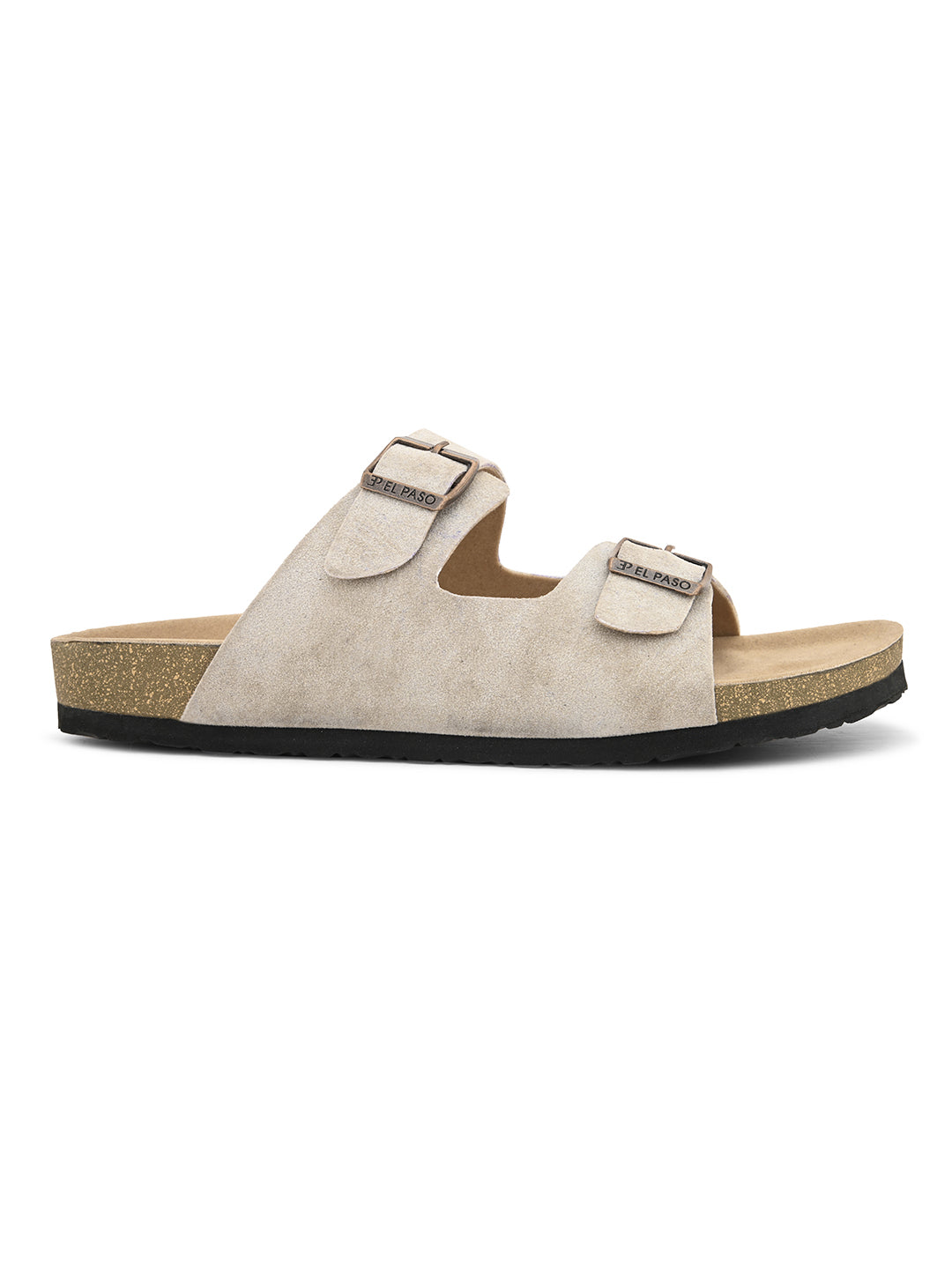 Off-White Men's casual buckle strap flat heel slip-on closure sandal