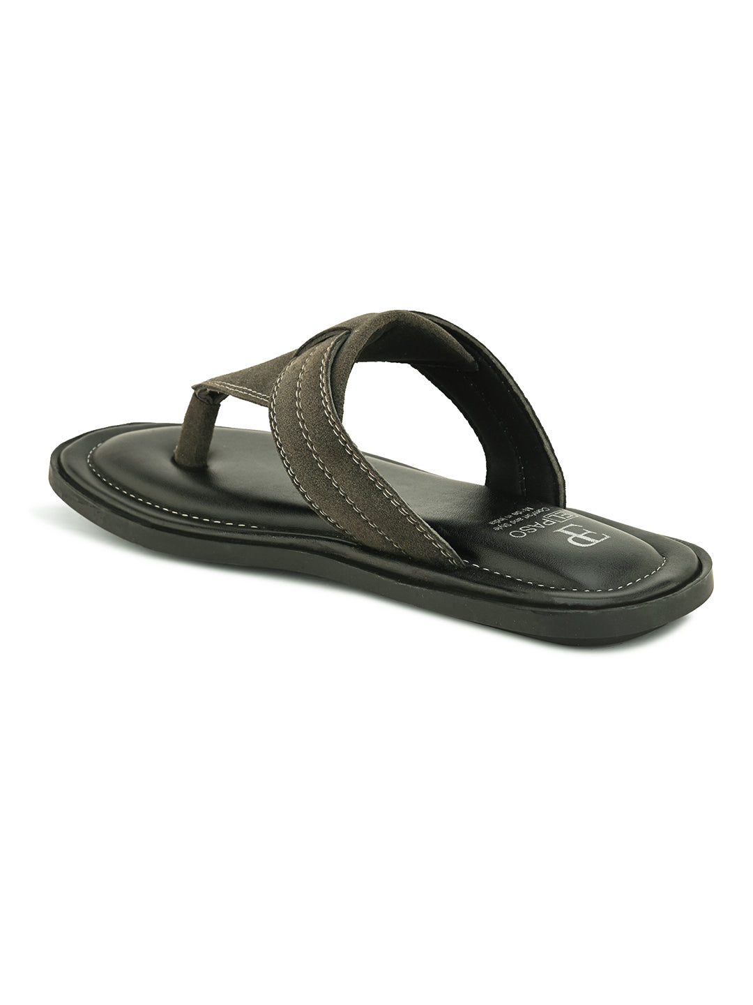 Olive Men's casual flip-flop sandal with slip-on closure