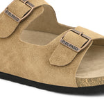 Beige Men's casual buckle strap flat heel slip-on closure sandal