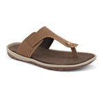Brown Men's casual slip-on flip-flop sandal