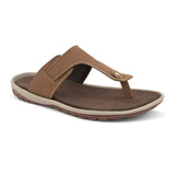 Brown Men's casual slip-on flip-flop sandal