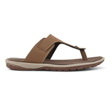 Brown Men's casual slip-on flip-flop sandal