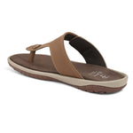 Brown Men's casual slip-on flip-flop sandal