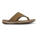 Brown casual flip-flop slipper for men with slip-on closure
