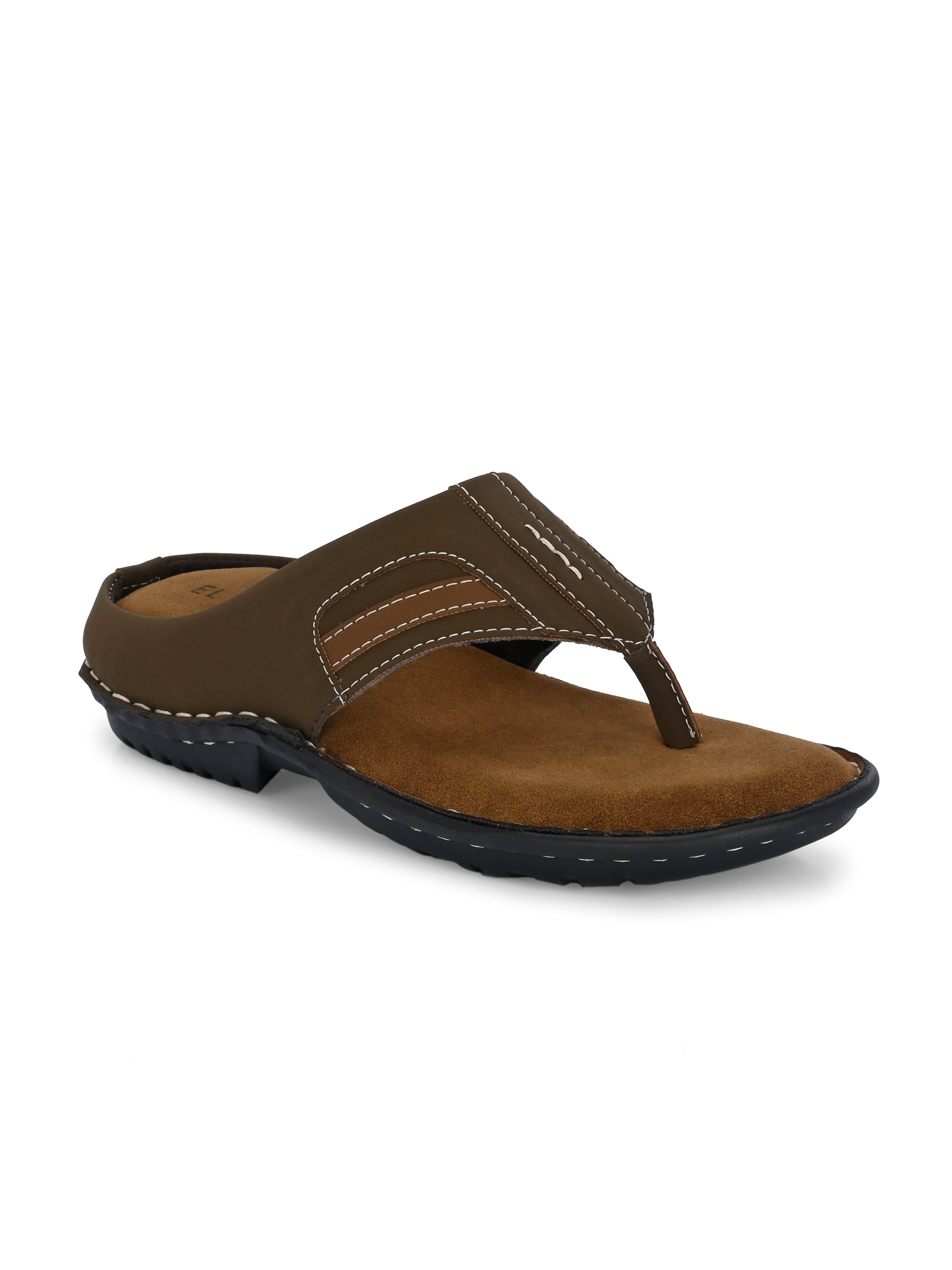 Brown Men's casual Flip-Flop slip-on sandal