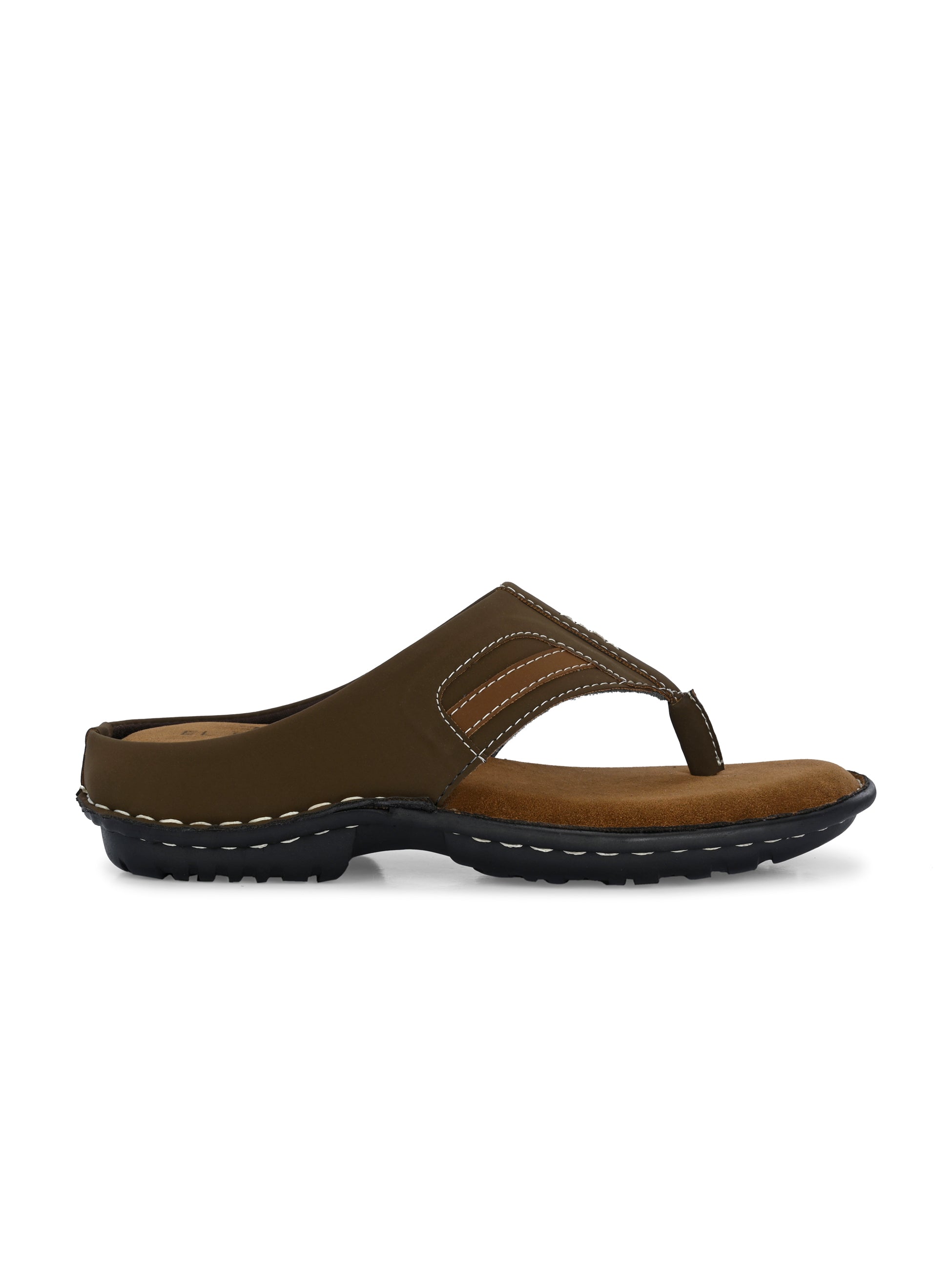 Brown Men's casual Flip-Flop slip-on sandal