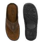 Brown Men's casual Flip-Flop slip-on sandal