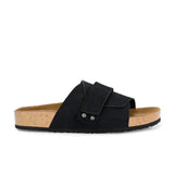 Black Women's casual flat heel slip-on sandal