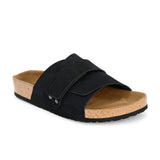 Black Women's casual flat heel slip-on sandal