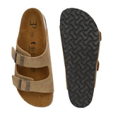 Camel Color Women's casual flat heel buckle strap sandal