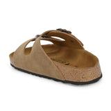 Camel Color Women's casual flat heel buckle strap sandal