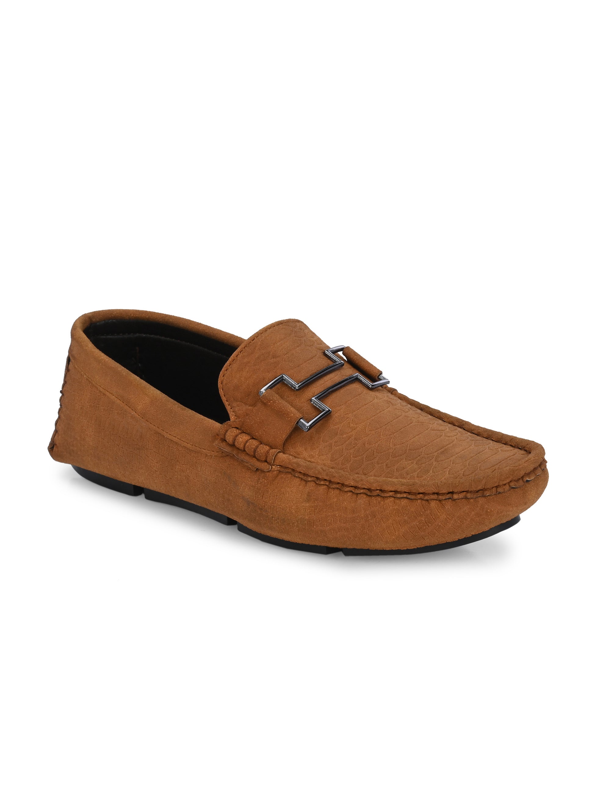 Brown Platform Heel Slip-On Loafer Shoes