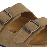 Camel Color Women's casual flat heel buckle strap sandal