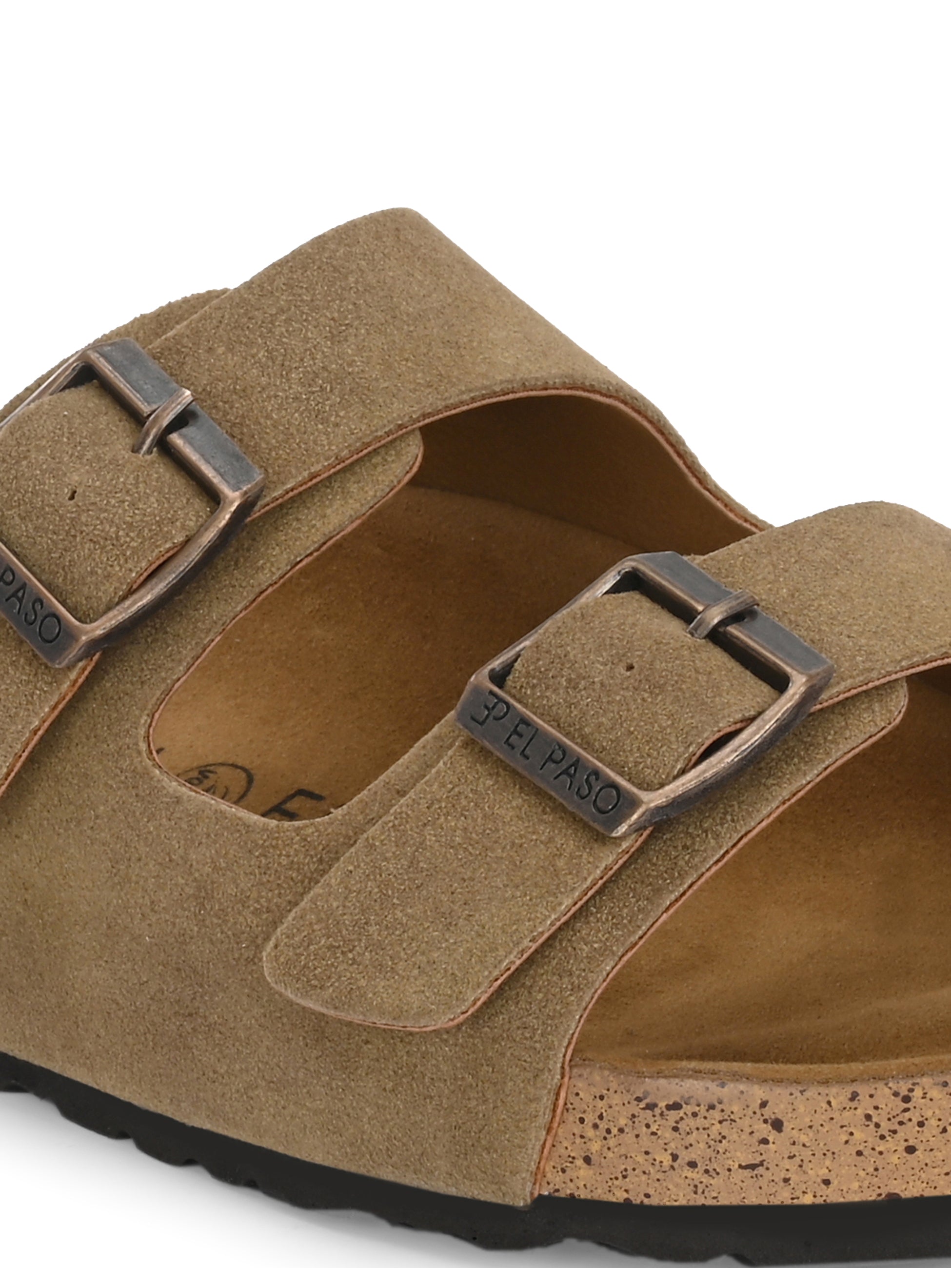 Camel Color Women's casual flat heel buckle strap sandal