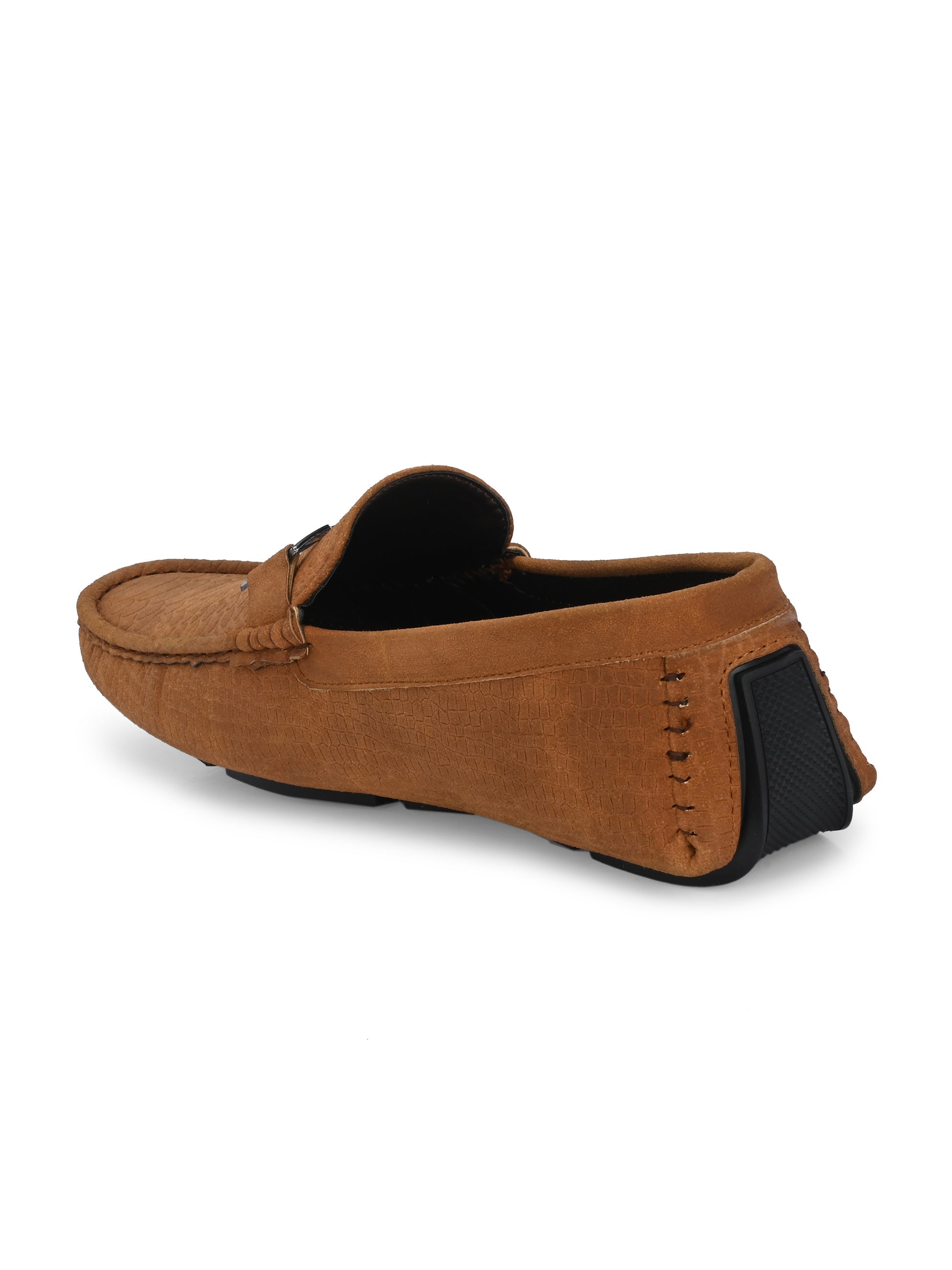 Brown Platform Heel Slip-On Loafer Shoes