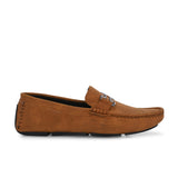 Brown Platform Heel Slip-On Loafer Shoes