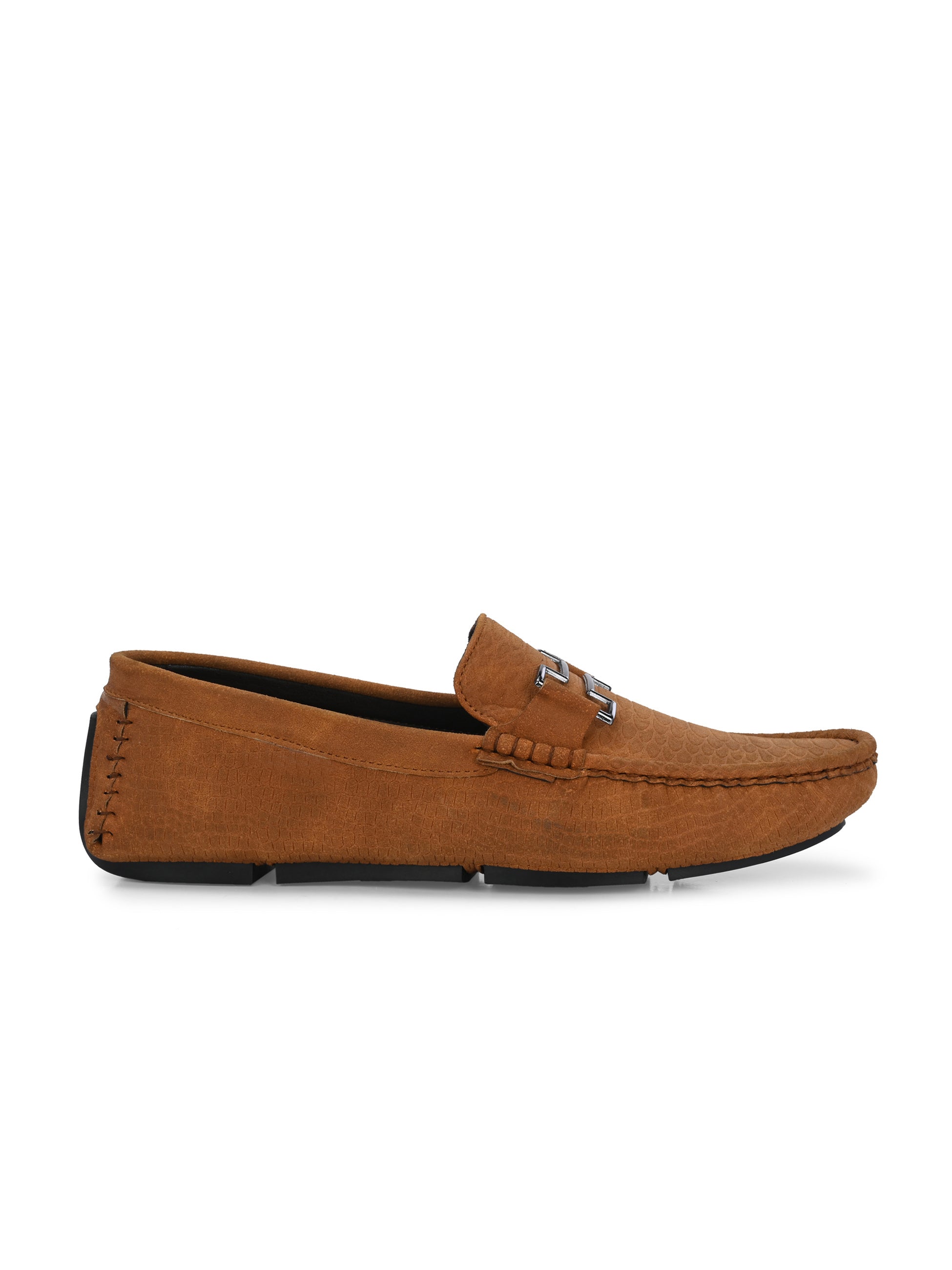 Brown Platform Heel Slip-On Loafer Shoes
