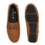 Brown Platform Heel Slip-On Loafer Shoes