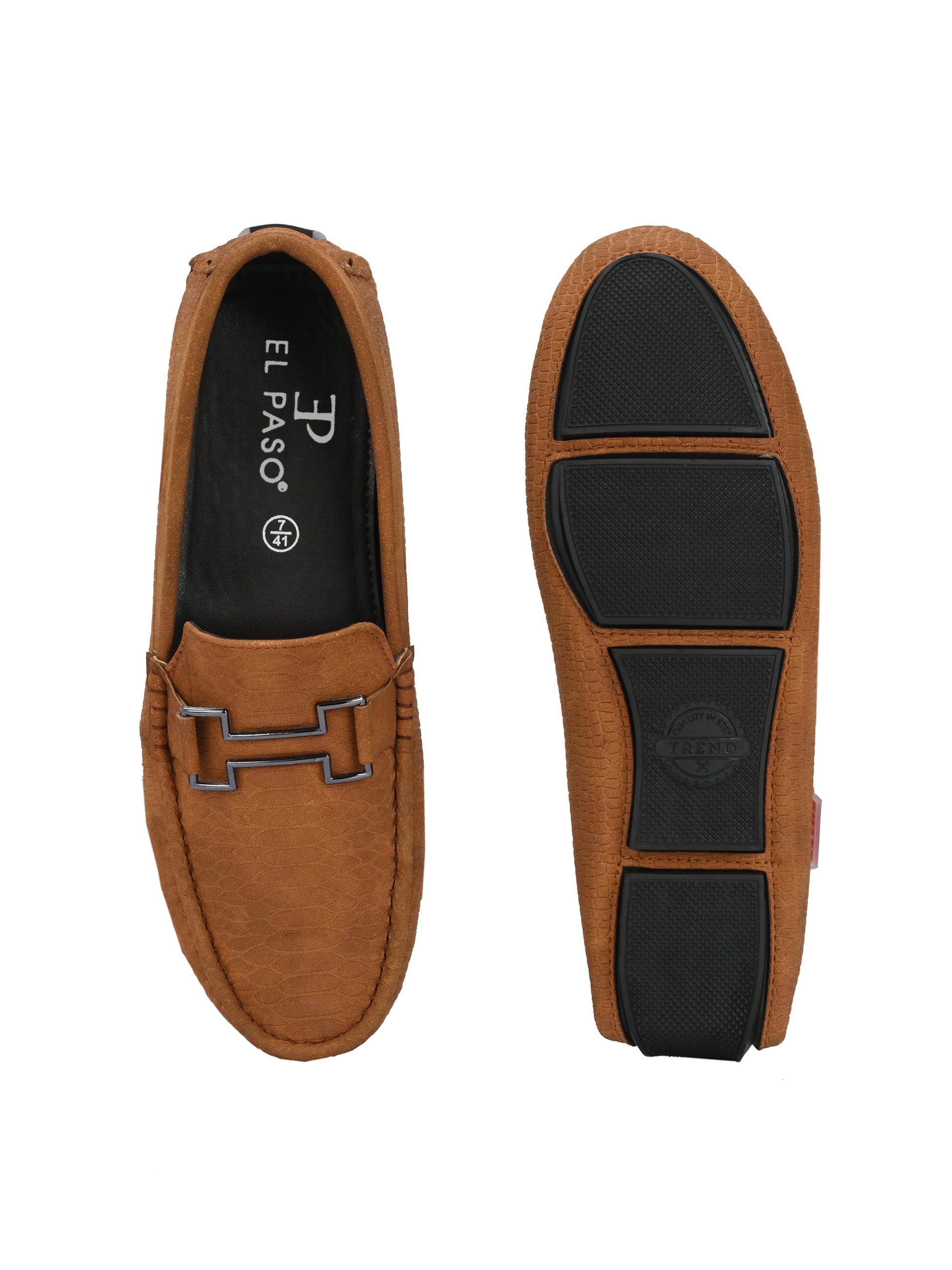 Brown Platform Heel Slip-On Loafer Shoes