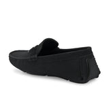 Black Platform Heel Slip-On Loafer Shoes