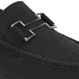 Black Platform Heel Slip-On Loafer Shoes