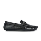 Sleek Black Casual Men Slip-On Loafer Shoes
