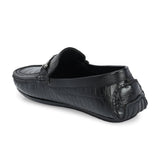 Sleek Black Casual Men Slip-On Loafer Shoes