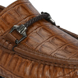 Brown Textured Platform Heel Slip-On Trendy Loafer Shoes